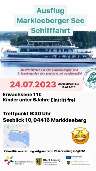 Ausflug Markkleeberger See Schifffahrt