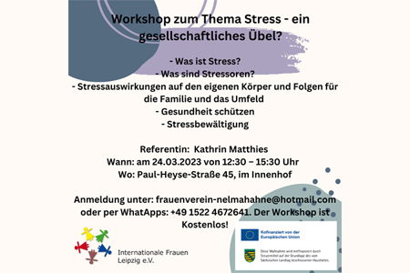 Workshop zum Thema Stress - ein gesellschaftliches Übel?