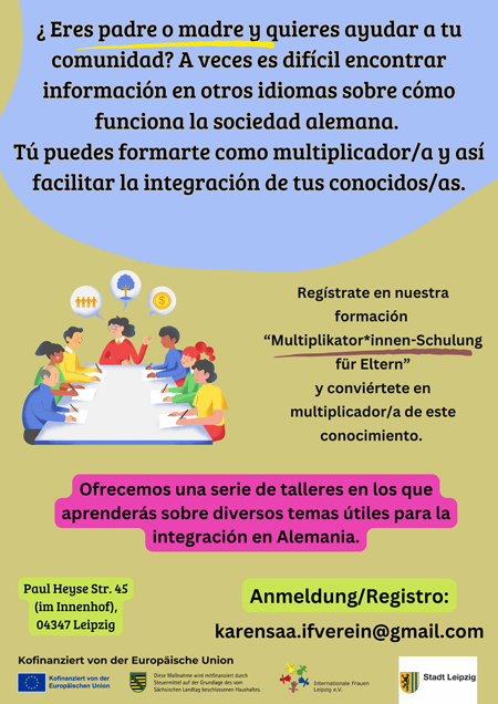 Einladung Multiplikator*innen-Schulung für Eltern 