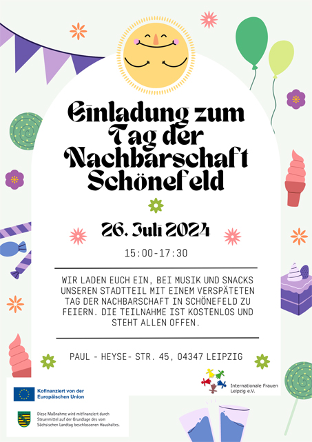 Einladung zum Tag der Nachbarschaft Schönefeld