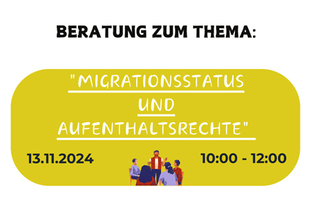 Multiplikator*innen-Schulung für Eltern  Praxis in Beratung- Migrationsstatus und Aufenthaltsrechte