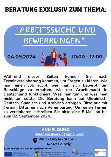 Beratung Exklusiv zum Thema: &quot;Arbeitssuche und Bewerbungen&quot; 