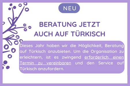 Beratung jetzt auch auf Türkisch - Nur mit Termin