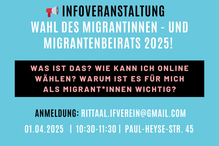 Infoveranstaltung: Wahlen zum Migrantinnen- und Migrantenbeirat