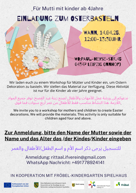 Osterbasteln für Mütter und Kinder ab 4 Jahren