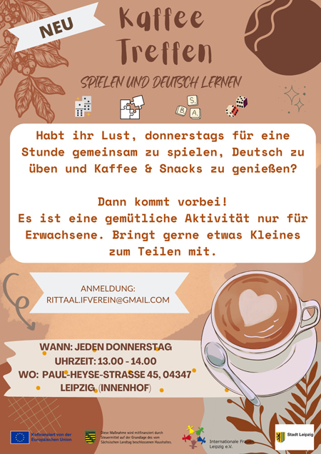 Kaffee-Treffen – Spielen und Deutsch lernen
