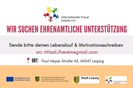 Wir suchen freiwillige Unterstützung