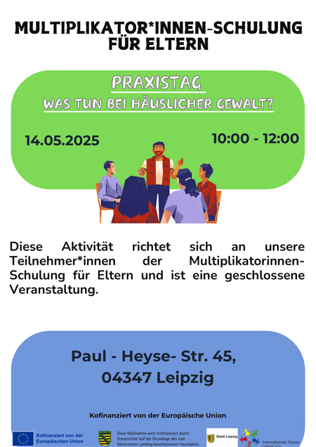 MultiplikatorInnen Schulung Praxis Tag: Was tun bei häuslicher Gewalt?