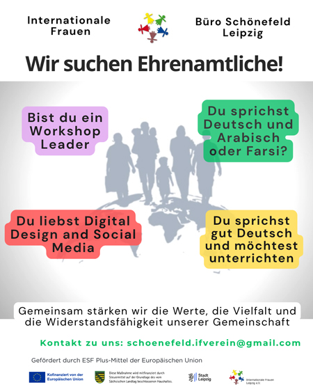 Wir suchen engagierte Ehrenamtliche!