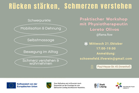 Workshop: Rücken stärken, Schmerzen verstehen (Deutsch, Spanisch, Englisch)