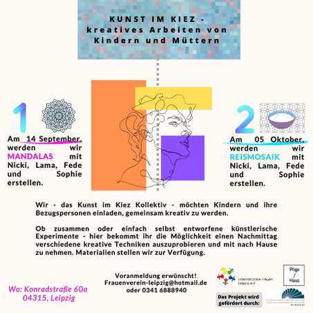 Kunst im Kiez - kreatives Arbeiten von Kindern und Müttern