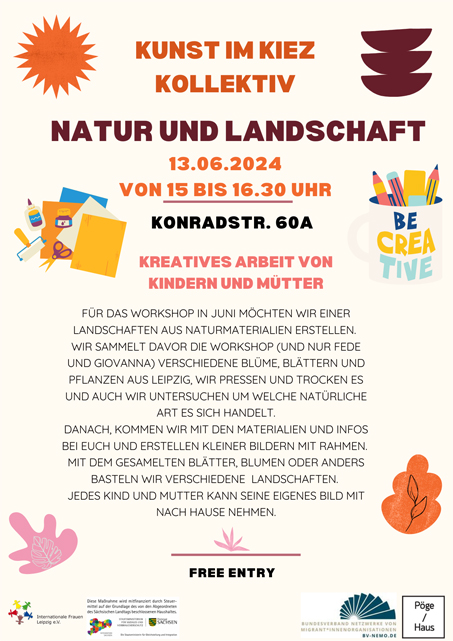 Kunst im Kiez - kreatives Arbeiten von Kindern und Müttern