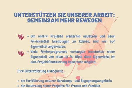 Unterstützen Sie unsere Arbeit – gemeinsam mehr bewegen