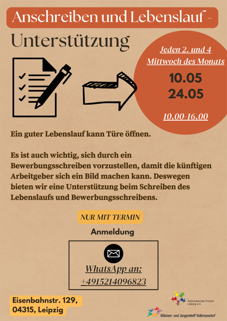 Anschreiben und Lebenslauf