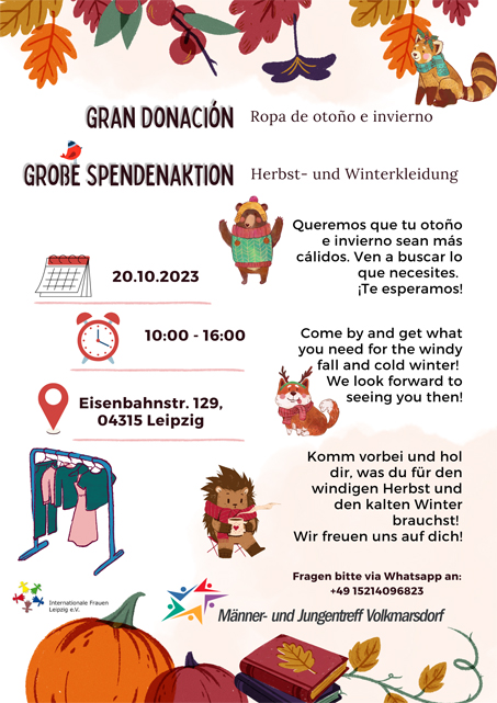 Große Herbst/Winter-Spendenaktion!