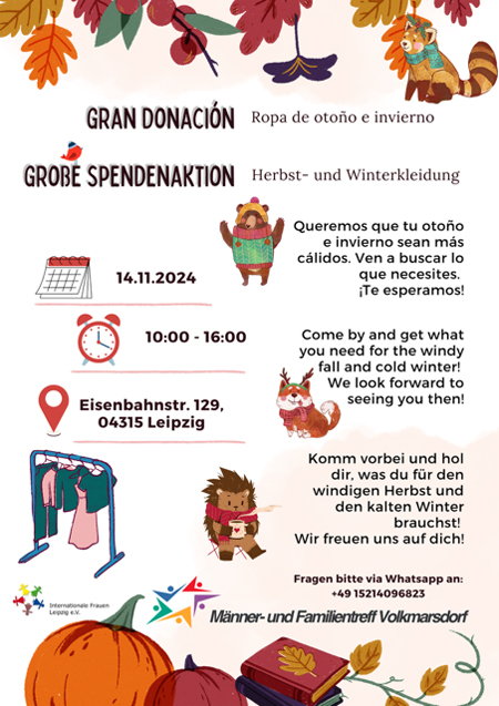 Große Herbst/Winter-Spendenaktion