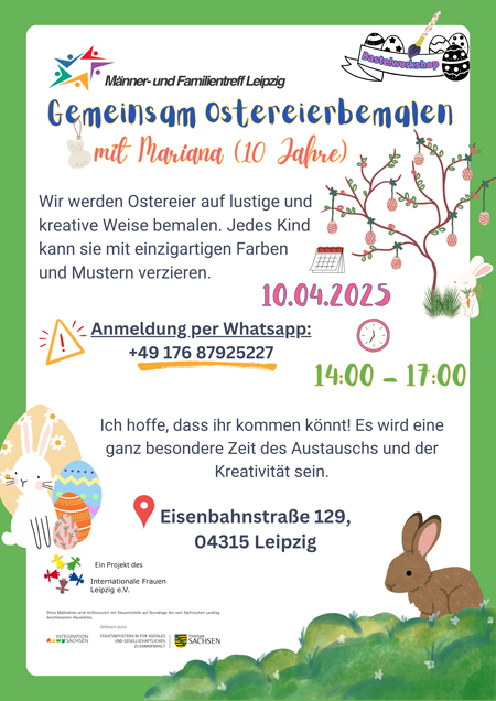 Gemeinsam Ostereier bemalen! mit Mariana (10 Jahre)