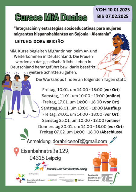 MiA Kurse: „Integrations- und sozialpädagogische Strategien für spanischsprachige Migrantinnen in Sachsen-Anhalt, Deutschland“ - Abschluss