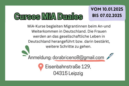 MiA Kurse: „Integrations- und sozialpädagogische Strategien für spanischsprachige Migrantinnen in Sachsen-Anhalt, Deutschland“ - Abschluss